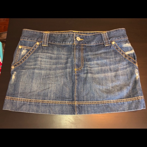 denim mini skirt size 16